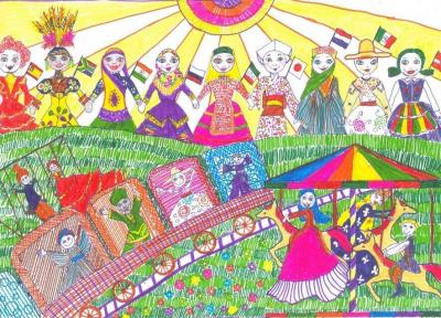 کودک نقاش شیرازی برنده جایزه جهانی شهر دوستدار صلح شد