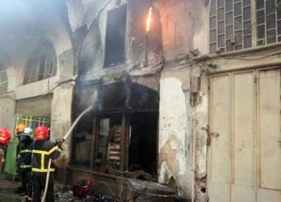آتش سوزی در بازار فرش فروش های اصفهان